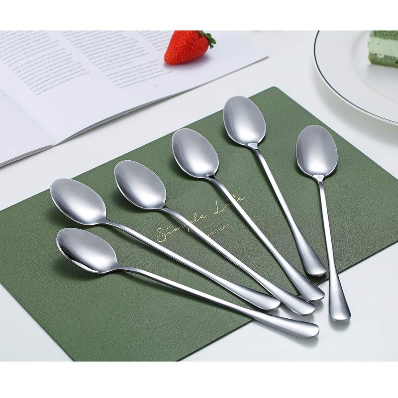Kyraton Iced Tea Spoons, Kyraton Stainless Steel 7.5" Long Handle Mixing Spoon, Coffee Spoons, Stirring Bar Spoon, Cocktail Spoon, Latte Spoon Pack of 12 - Image 2